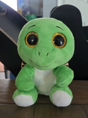 Ty Beanie Boo Turbo Green Turtle Plush with Giraffe Shell